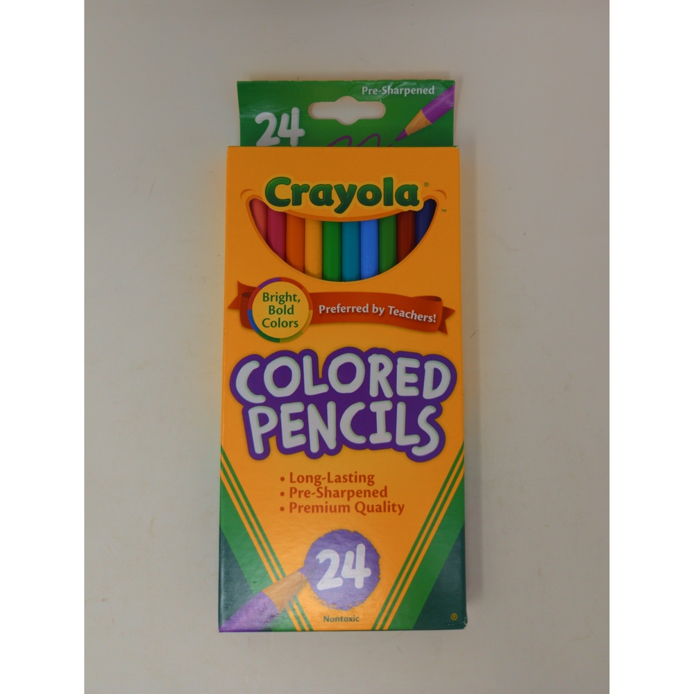 Crayola Colored Pencils 24-Count Art Supply Kit Pre-Sharpened Drawing Minimalist